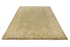 6x9 Green and Ivory Turkish Oushak Rug