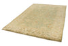 6x9 Green and Ivory Turkish Oushak Rug