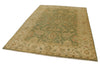 6x9 Green and Ivory Turkish Oushak Rug