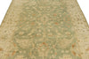 6x9 Green and Ivory Turkish Oushak Rug