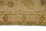 6x9 Green and Ivory Turkish Oushak Rug