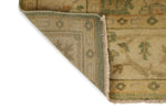 6x9 Green and Ivory Turkish Oushak Rug