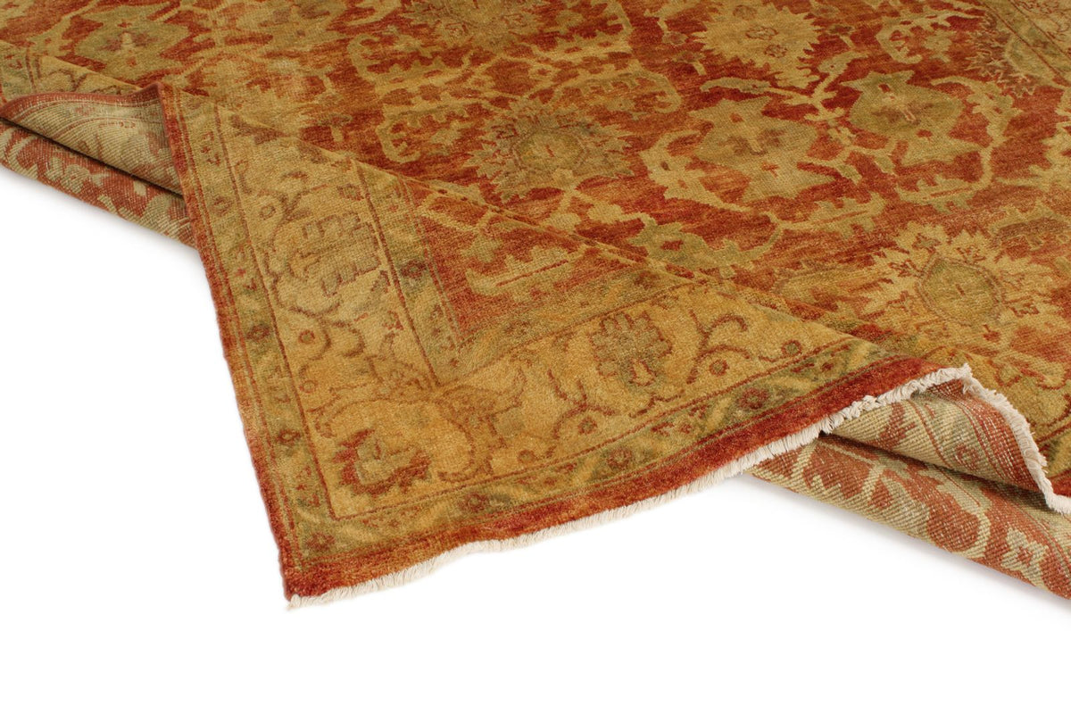 8x10 Rust and Gold Turkish Oushak Rug