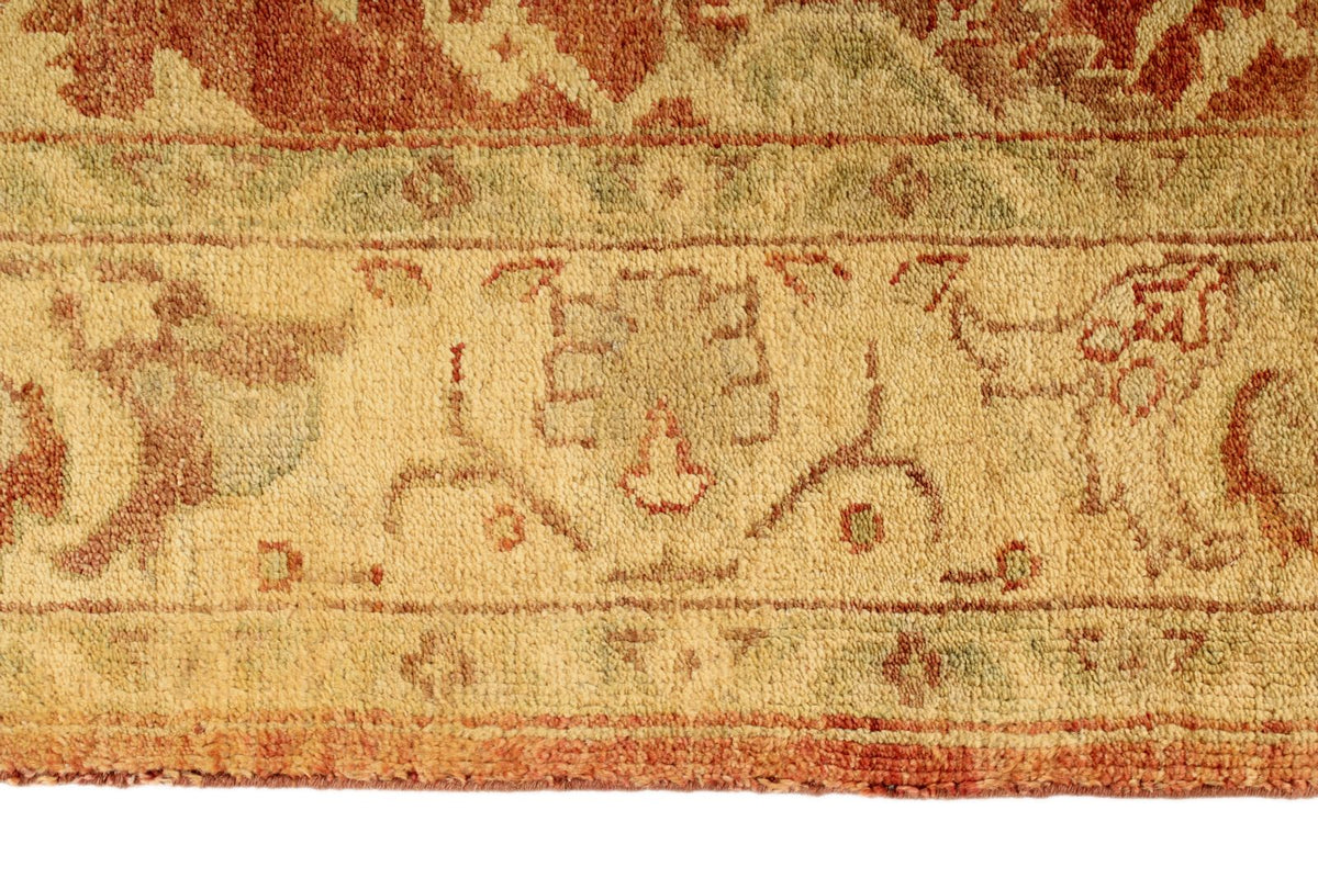 8x10 Rust and Gold Turkish Oushak Rug