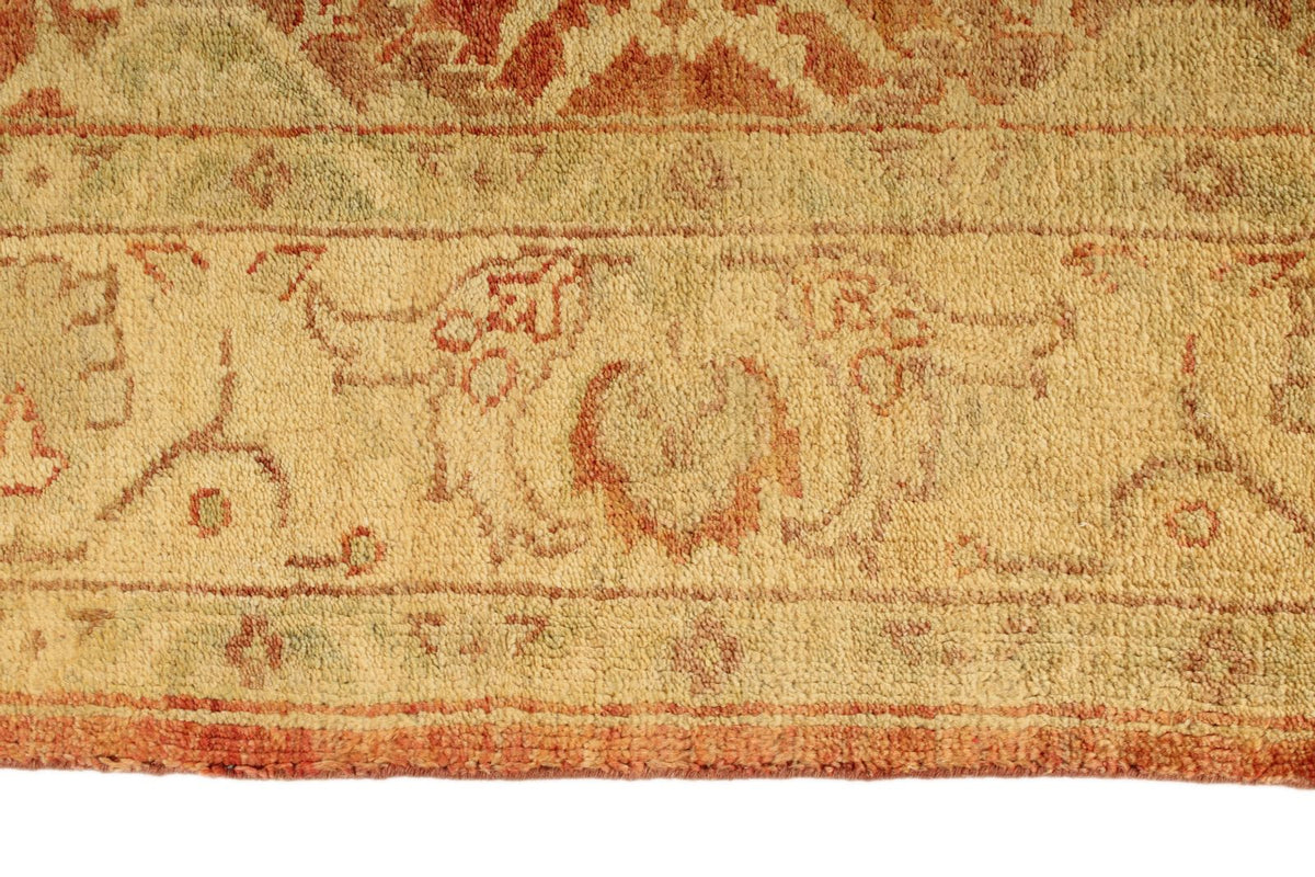 8x10 Rust and Gold Turkish Oushak Rug