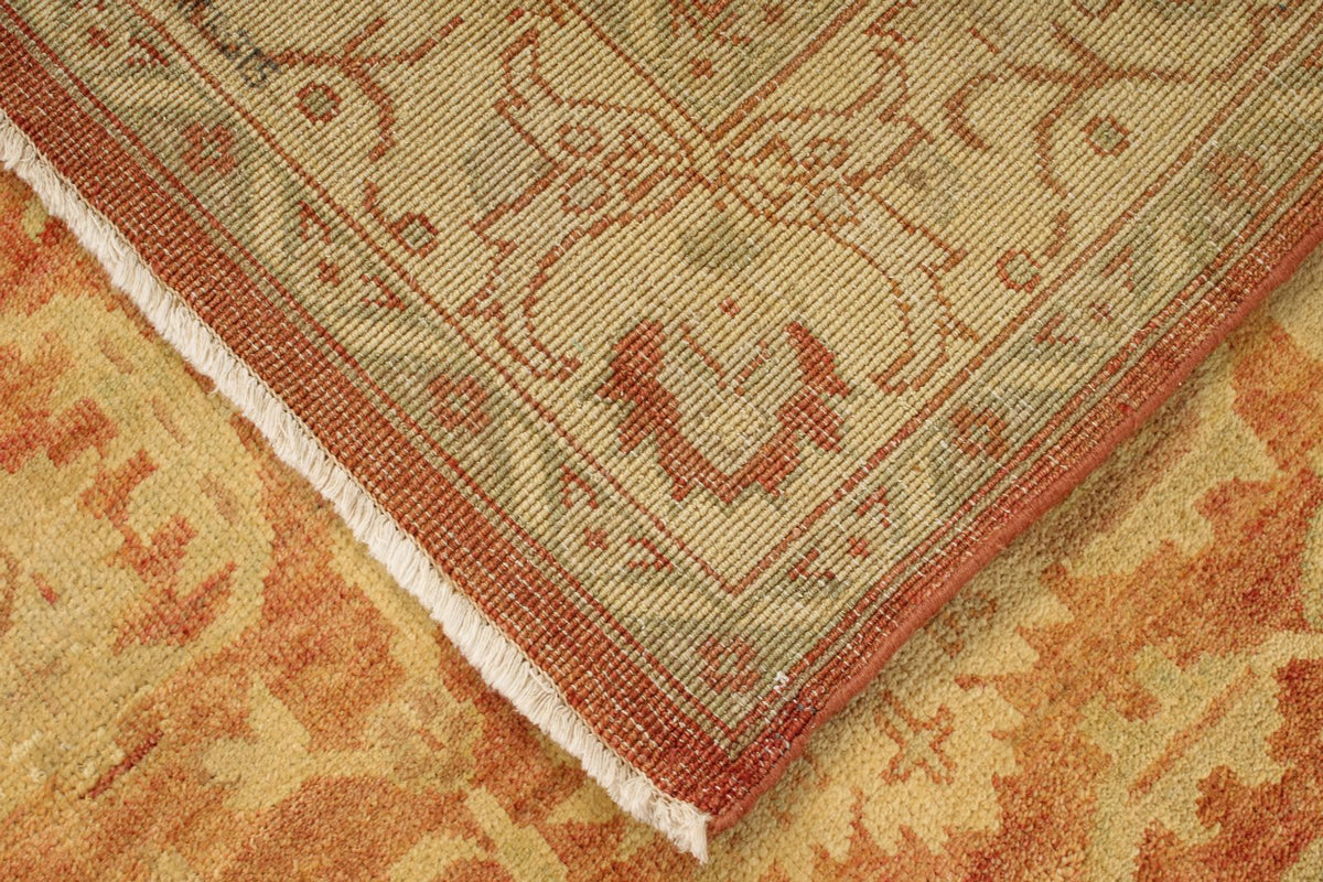 8x10 Rust and Gold Turkish Oushak Rug