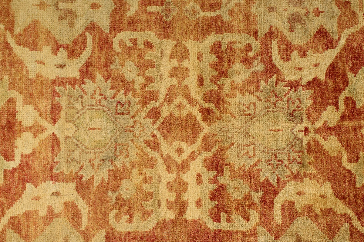 8x10 Rust and Gold Turkish Oushak Rug