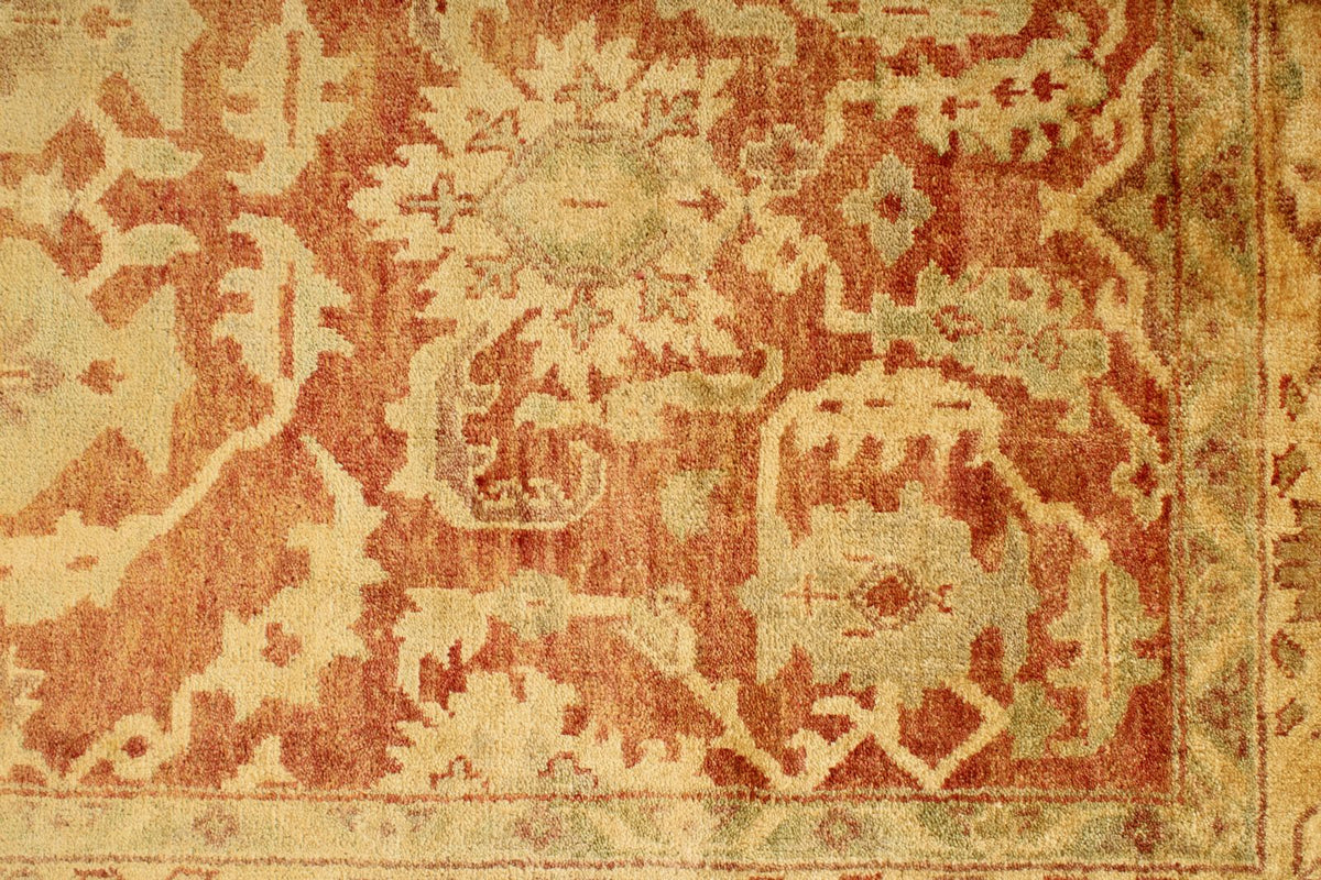 8x10 Rust and Gold Turkish Oushak Rug