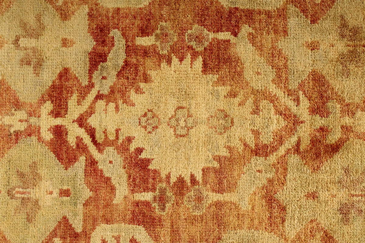 8x10 Rust and Gold Turkish Oushak Rug