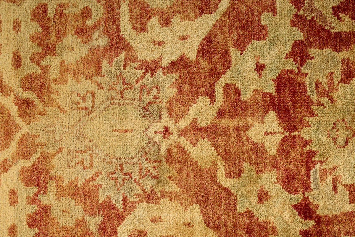 8x10 Rust and Gold Turkish Oushak Rug