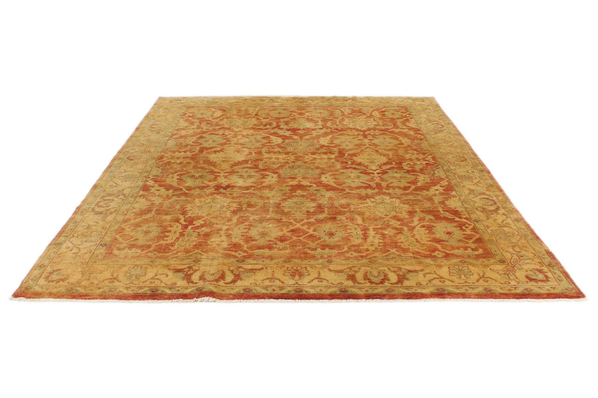 8x10 Rust and Gold Turkish Oushak Rug