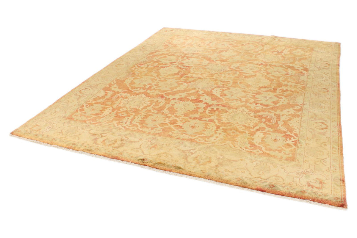 8x10 Rust and Gold Turkish Oushak Rug