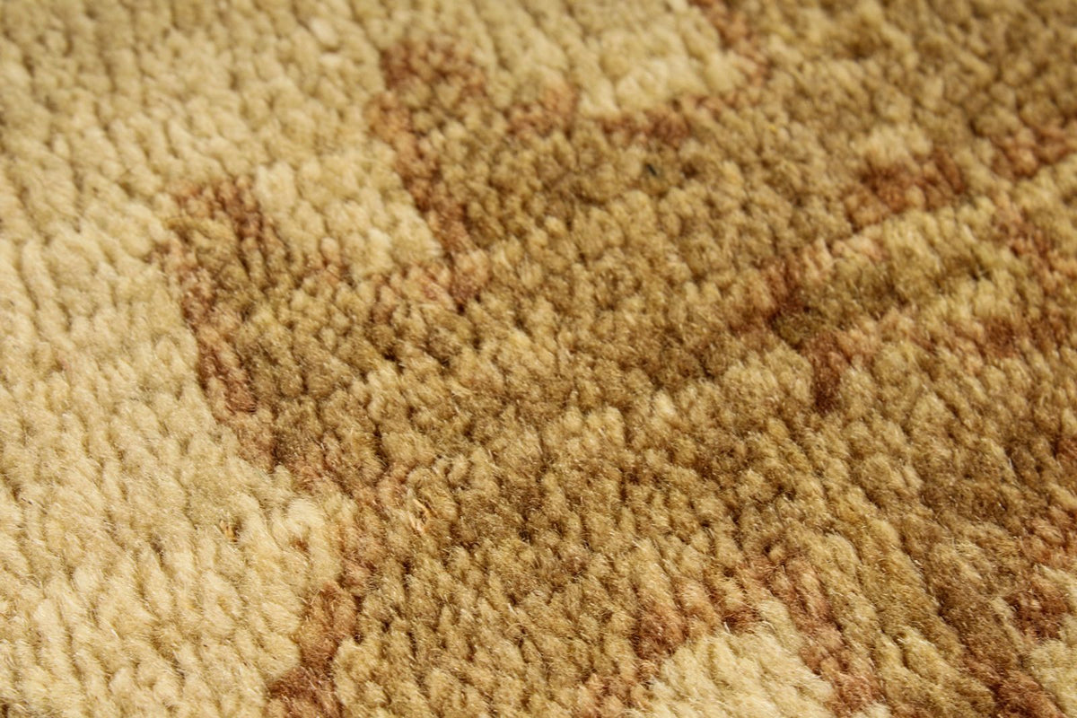 8x10 Brown and Ivory Turkish Oushak Rug