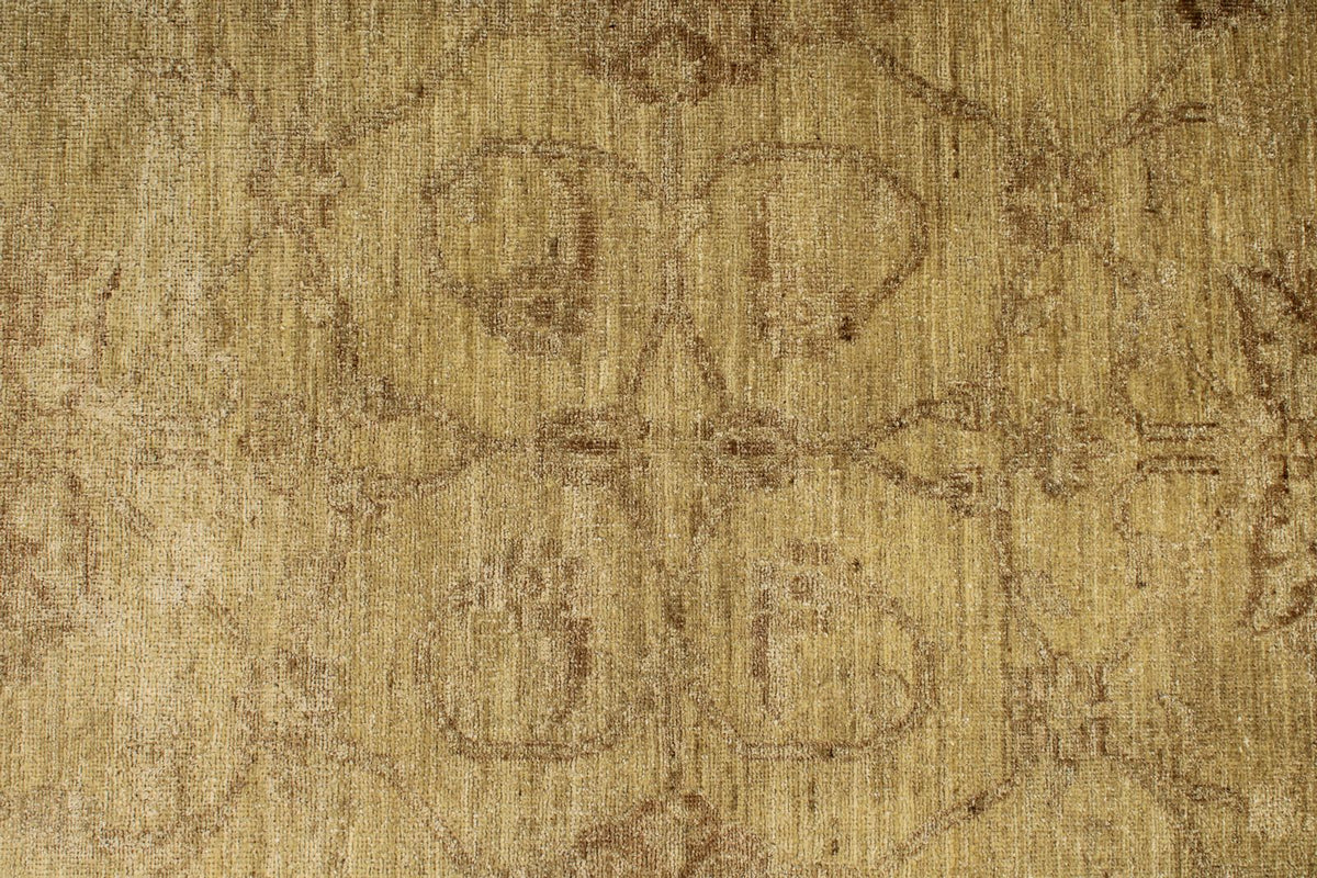 6x8 Ivory and Beige Turkish Oushak Rug