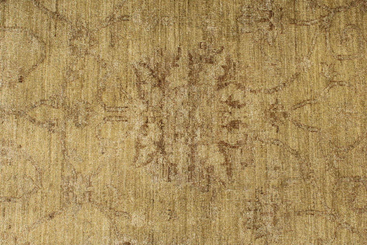 6x8 Ivory and Beige Turkish Oushak Rug