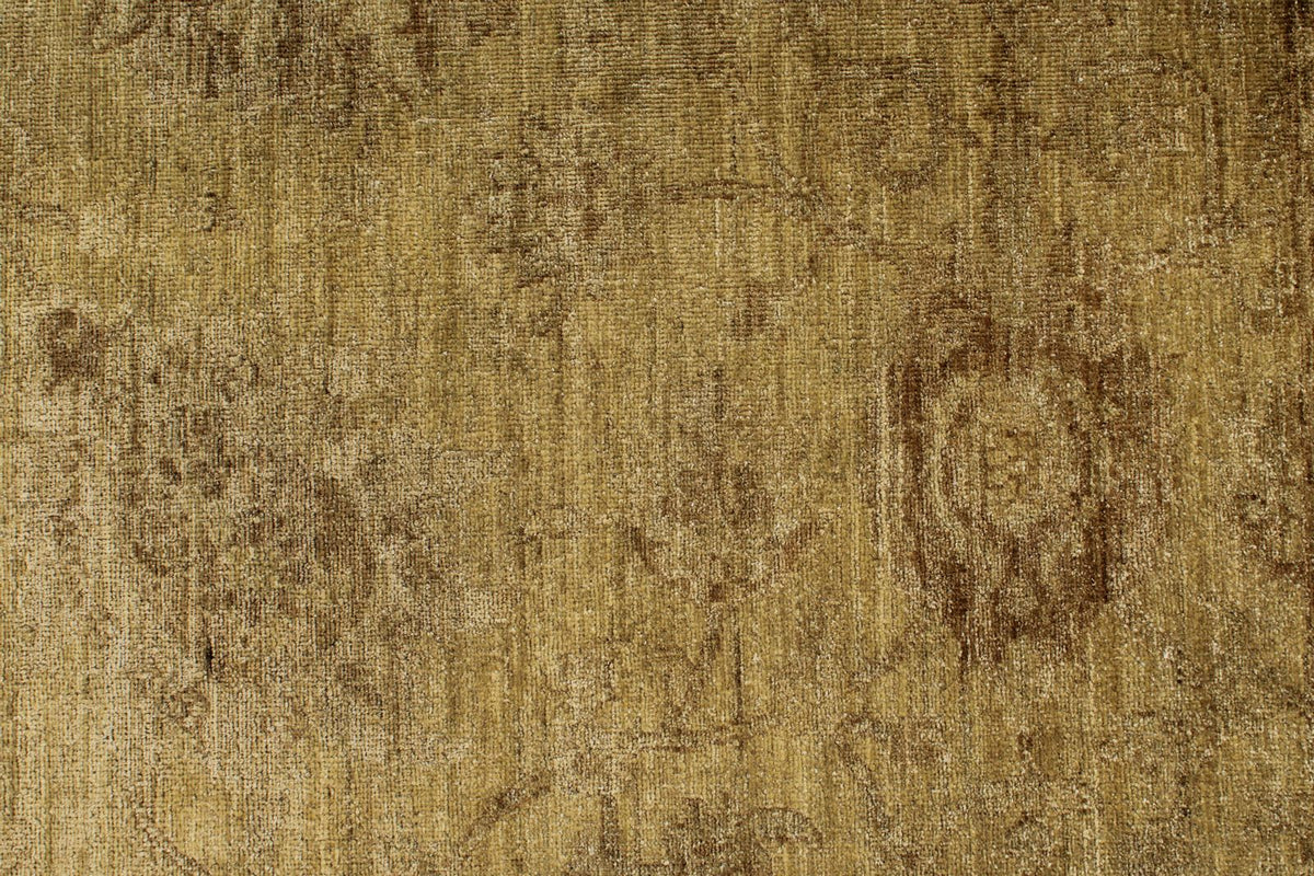 6x8 Ivory and Beige Turkish Oushak Rug