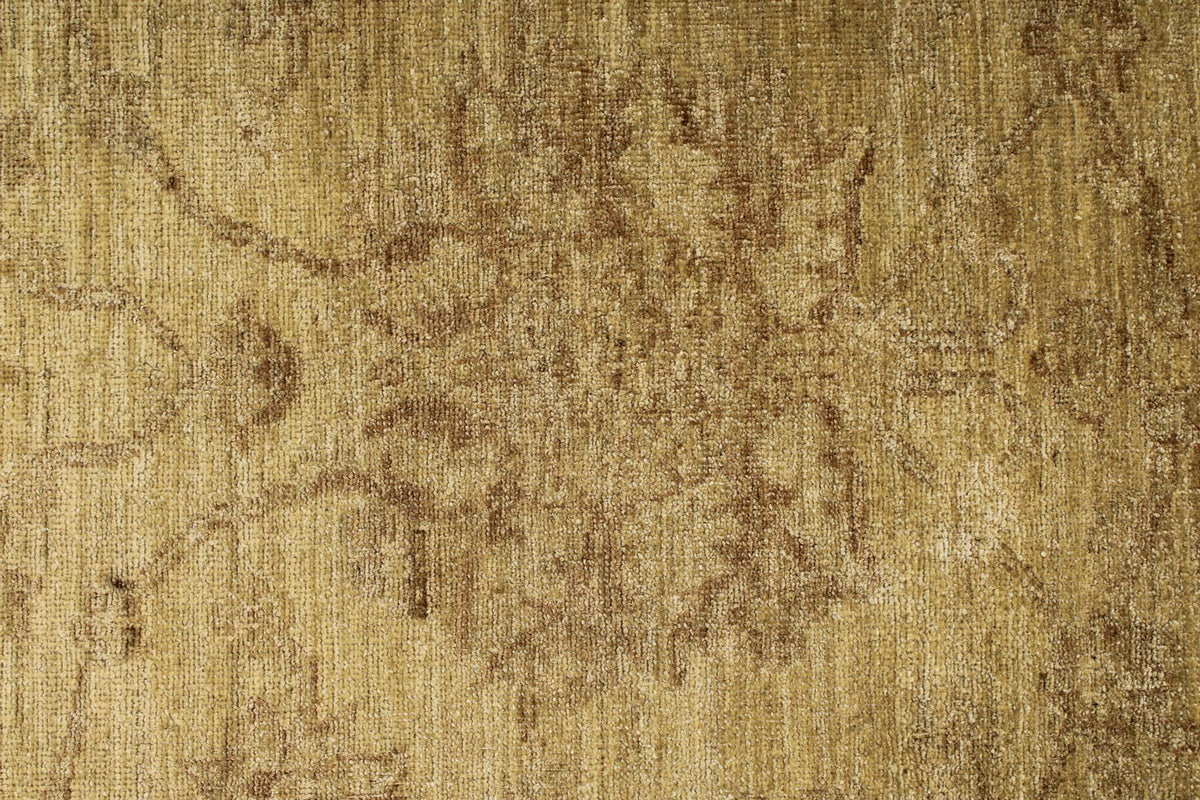 6x8 Ivory and Beige Turkish Oushak Rug