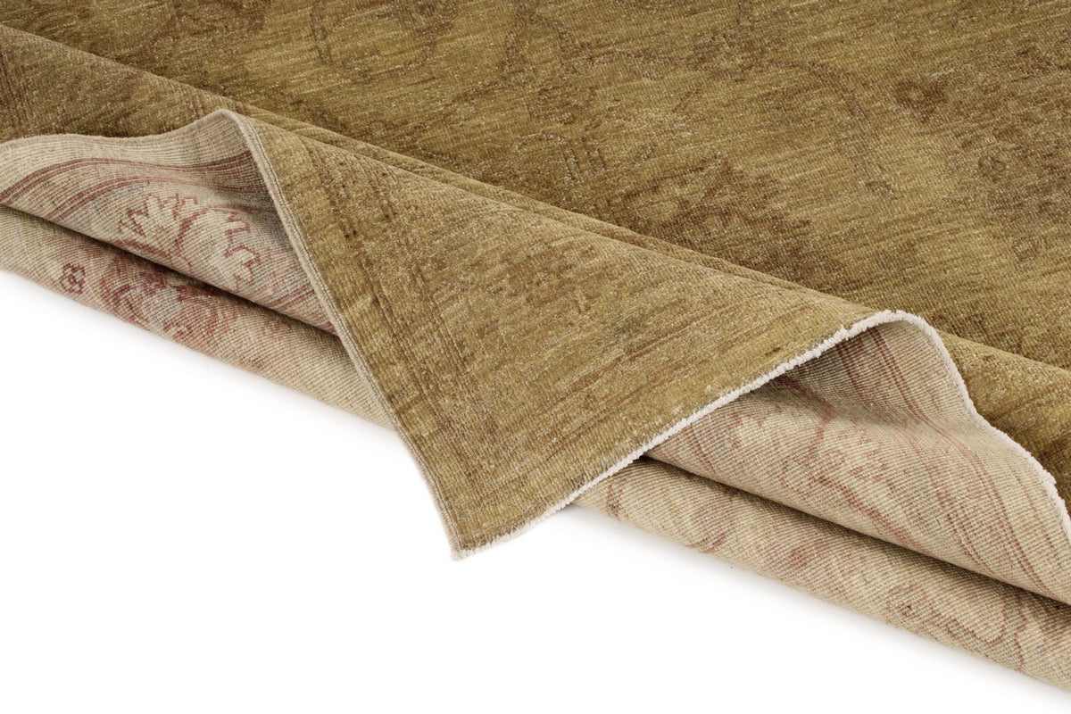 6x8 Ivory and Beige Turkish Oushak Rug