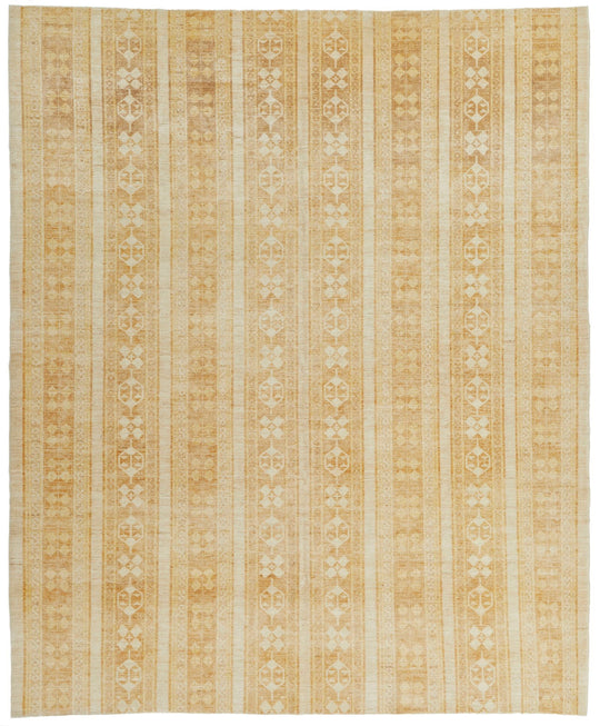 8x10 Light Brown and Beige Modern Contemporary Rug