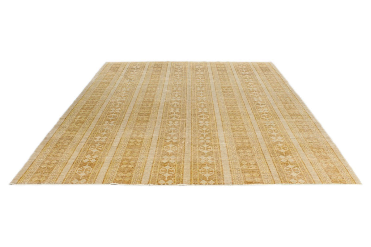 8x10 Light Brown and Beige Modern Contemporary Rug