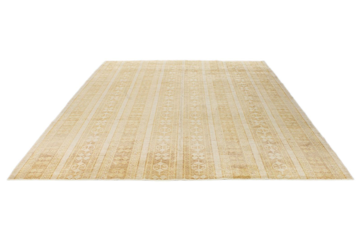 8x10 Light Brown and Beige Modern Contemporary Rug