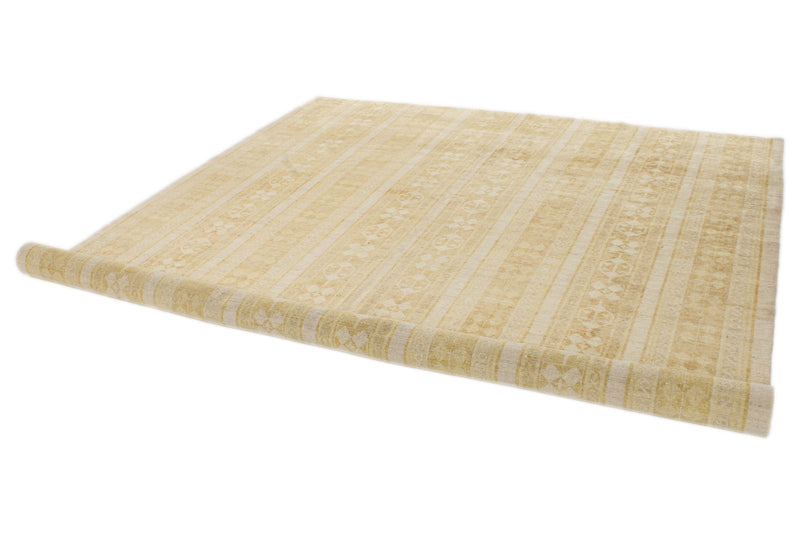 8x10 Light Brown and Beige Modern Contemporary Rug