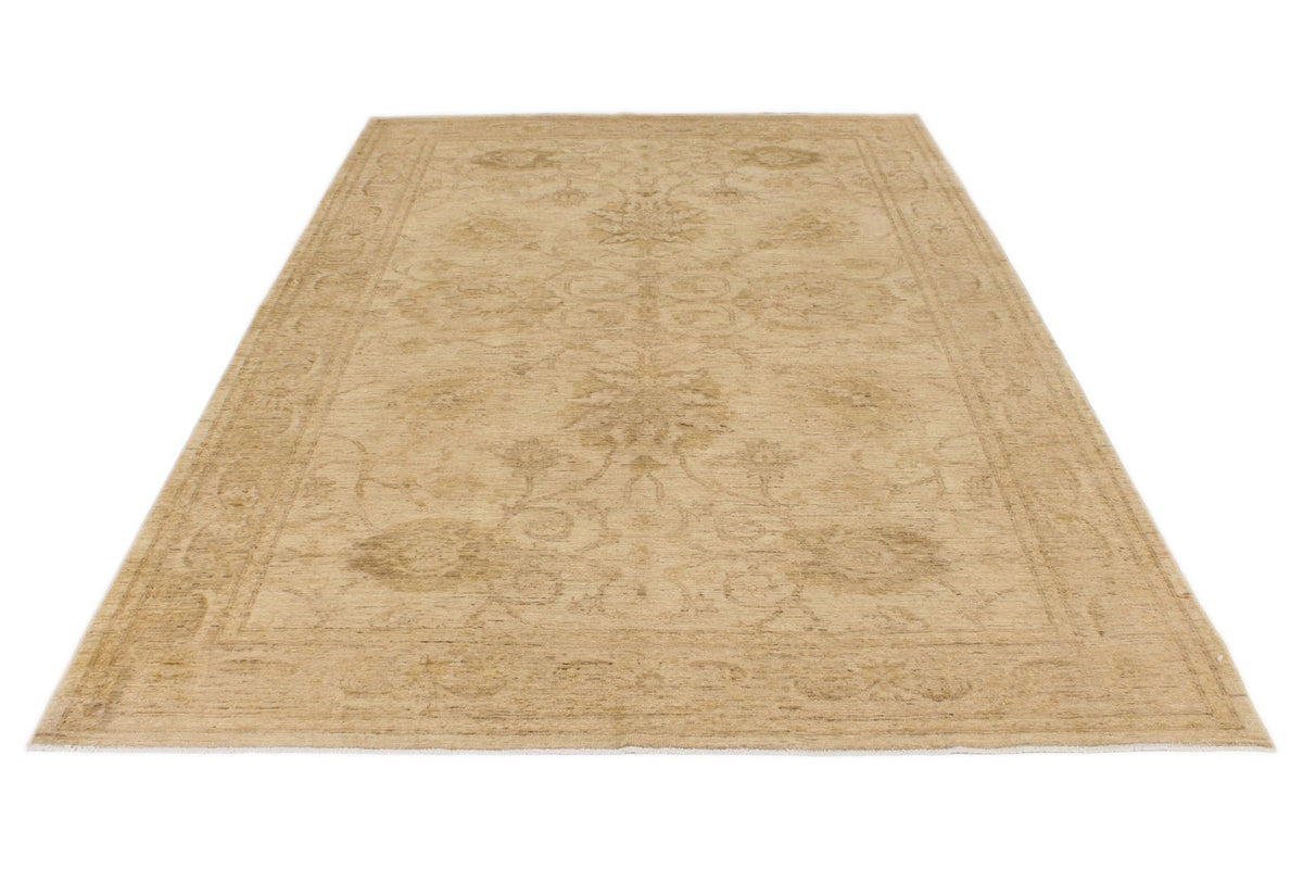 6x10 Ivory and Beige Modern Contemporary Rug