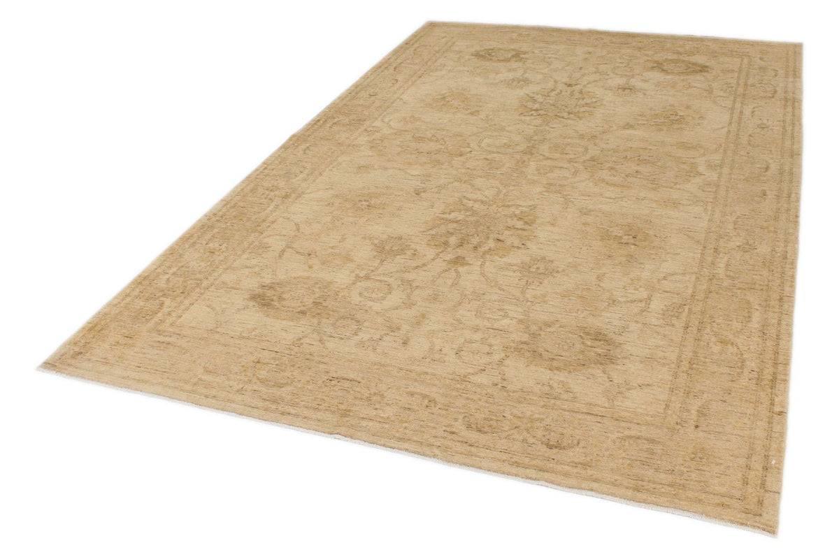 6x10 Ivory and Beige Modern Contemporary Rug