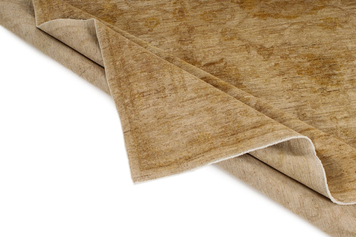 6x9 Beige and Ivory Turkish Oushak Rug
