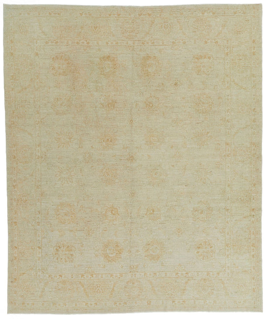 8x10 Beige and Camel Turkish Oushak Rug