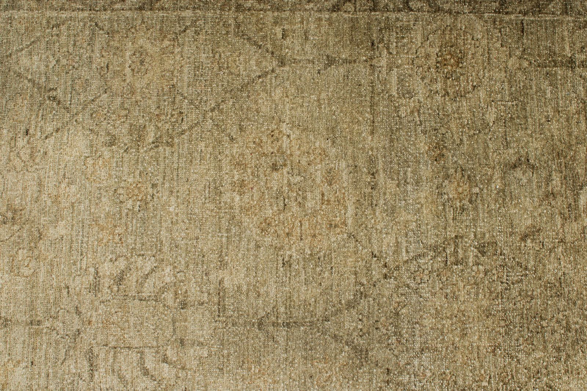 8x10 Brown and Ivory Turkish Oushak Rug