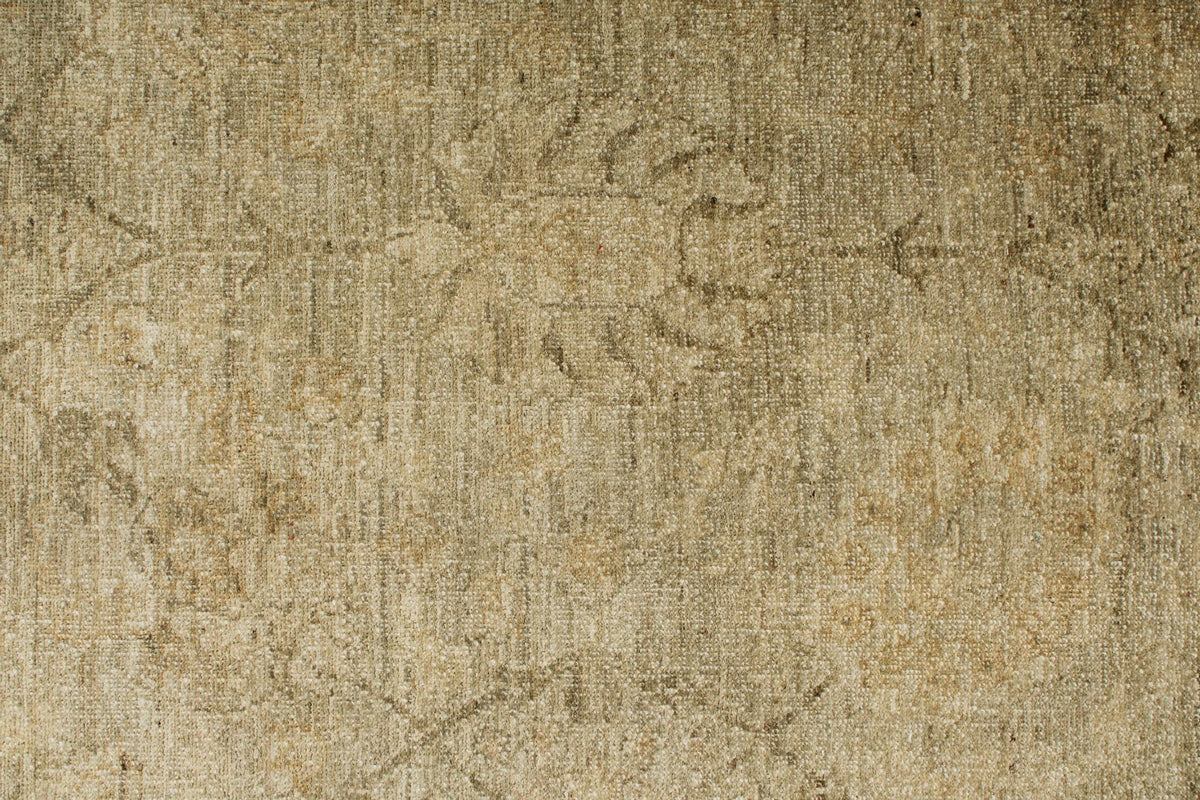8x10 Brown and Ivory Turkish Oushak Rug