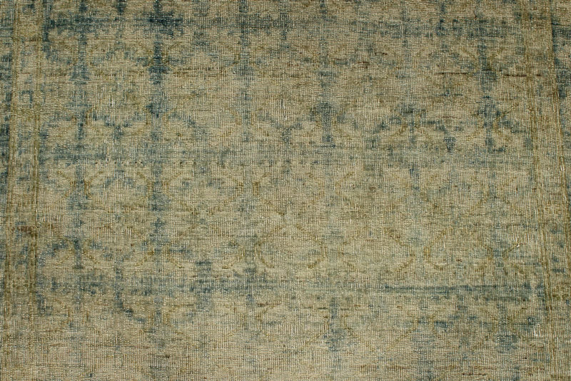 4x6 Blue and Gold Turkish Overdyed Rug