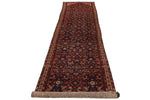 4x17 Navy and Ivory Persian Runner