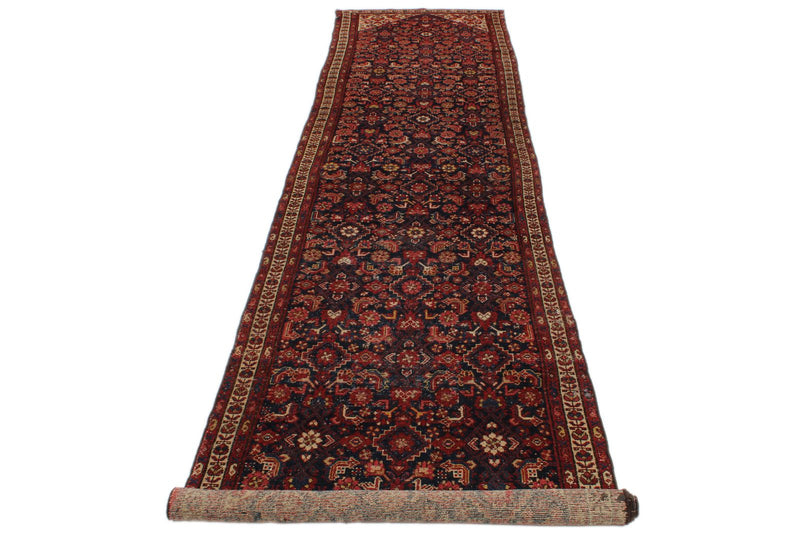 4x17 Navy and Ivory Persian Runner