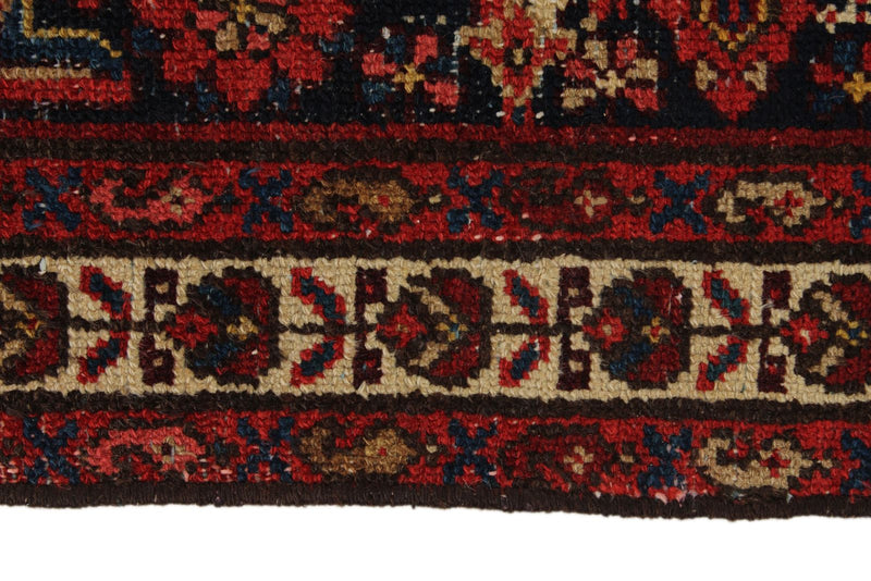 4x17 Navy and Ivory Persian Runner