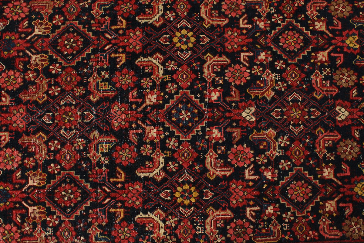 4x17 Navy and Ivory Persian Runner