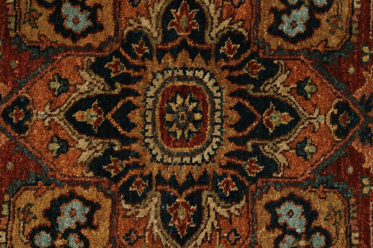 4x8 Ivory and Rust Anatolian Persian Rug