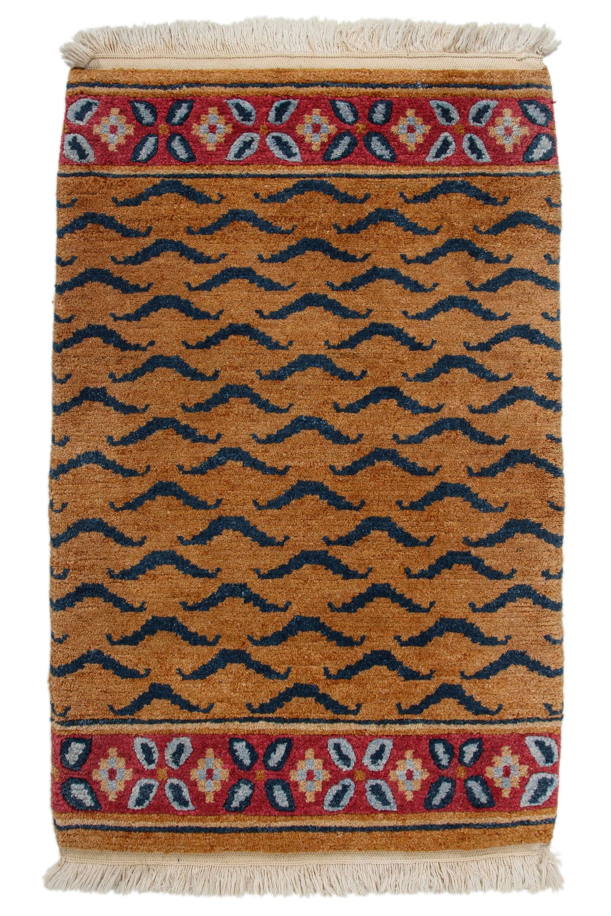 2x3 Yellow and Navy Modern Contemporary Rug