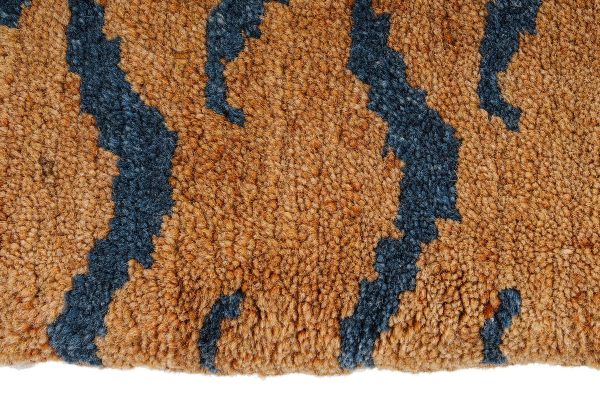2x3 Yellow and Navy Modern Contemporary Rug