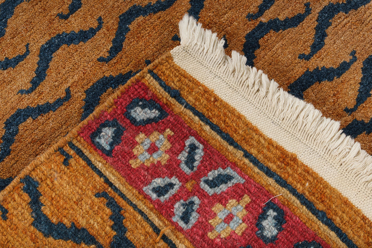 2x3 Yellow and Navy Modern Contemporary Rug