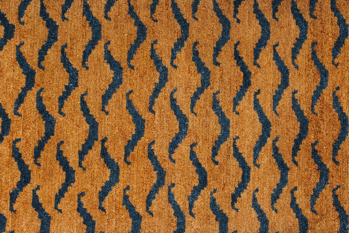 2x3 Yellow and Navy Modern Contemporary Rug