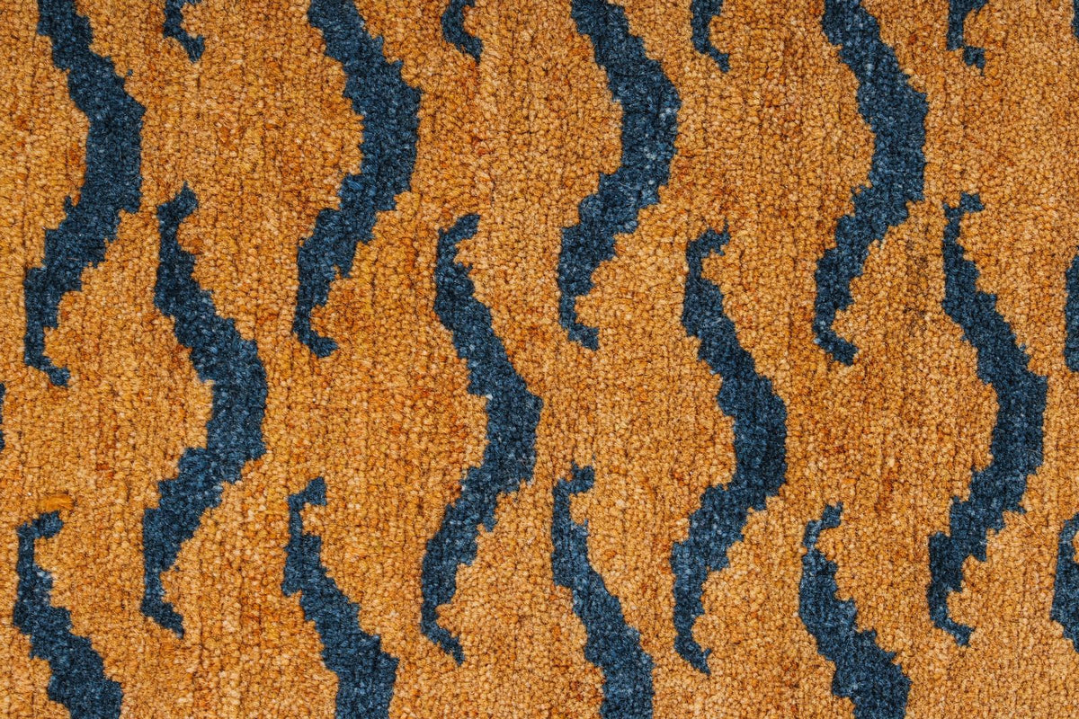 2x3 Yellow and Navy Modern Contemporary Rug