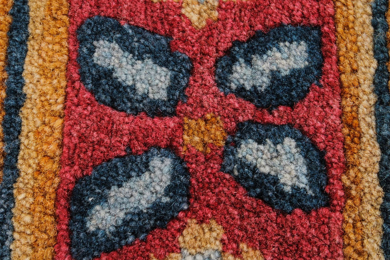 2x3 Yellow and Navy Modern Contemporary Rug
