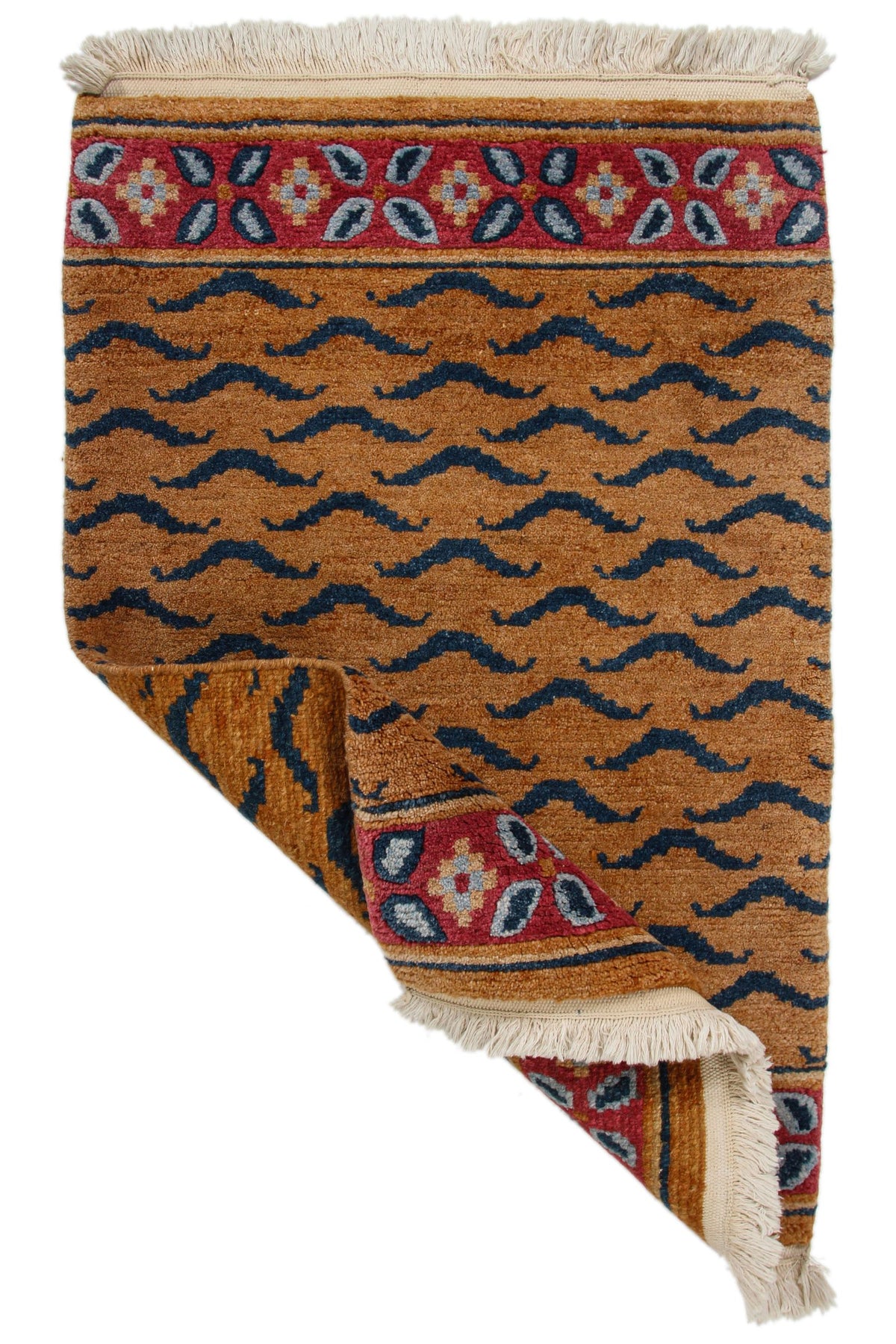 2x3 Yellow and Navy Modern Contemporary Rug