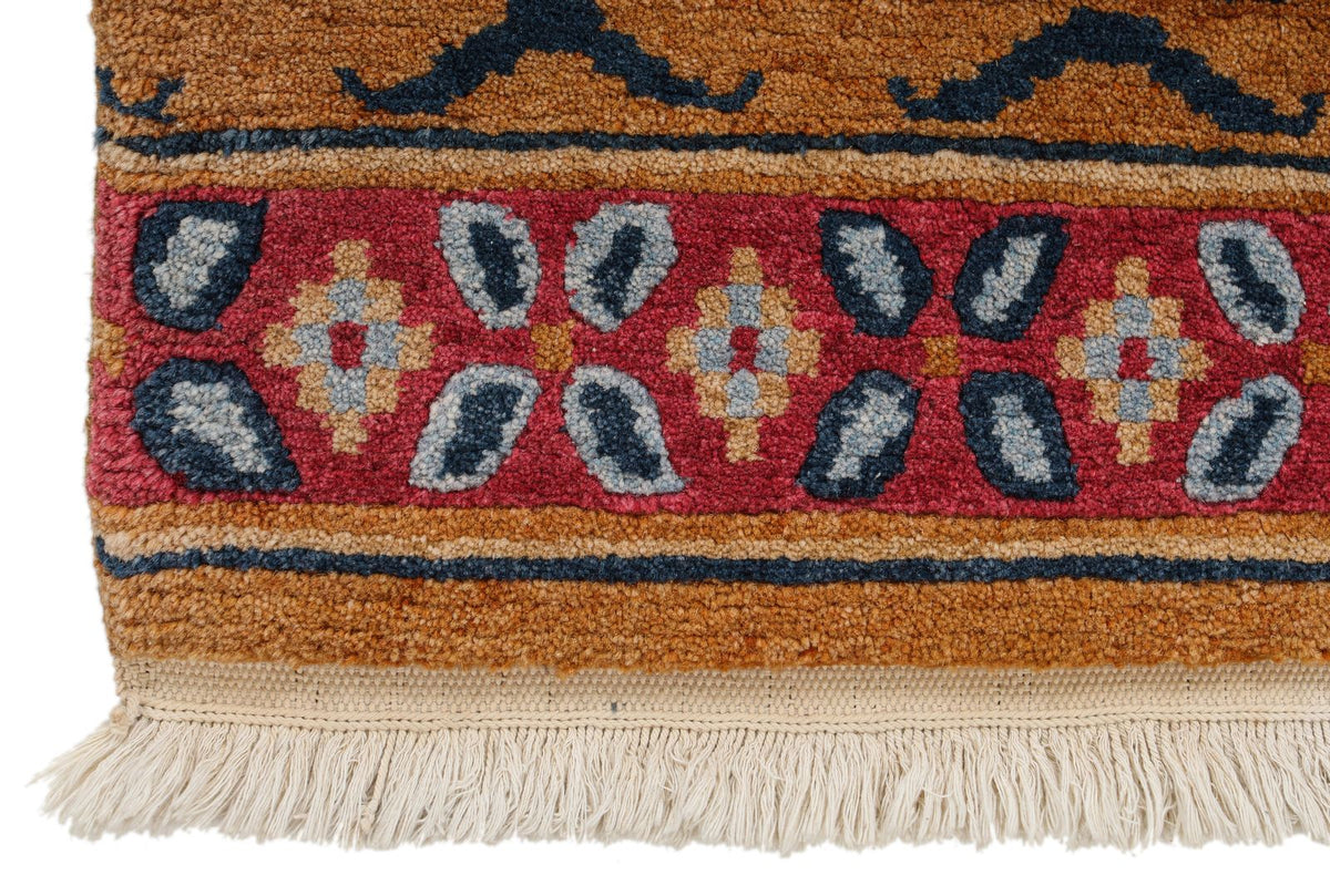 2x3 Yellow and Navy Modern Contemporary Rug
