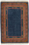 5x7 Navy and Multicolor Modern Contemporary Rug