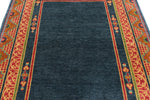 5x7 Navy and Multicolor Modern Contemporary Rug