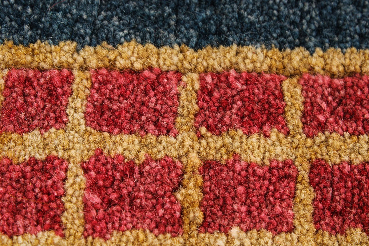 5x7 Navy and Multicolor Modern Contemporary Rug