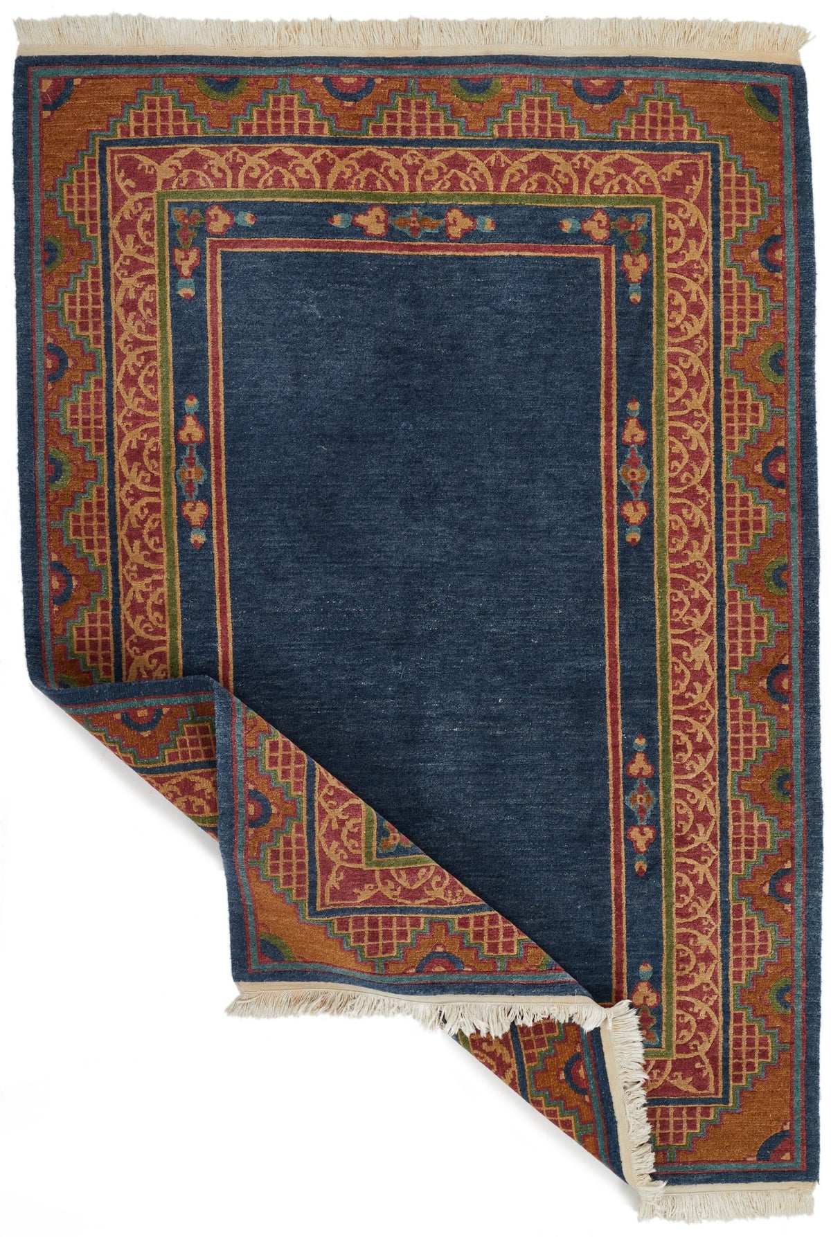 5x7 Navy and Multicolor Modern Contemporary Rug